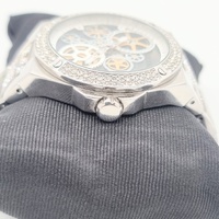 Guess Big Reveal GW0323G1 Mens Silver Stainless Steel Skeleton Watch