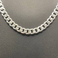 Mens 925 Sterling Silver Curb Link Necklace