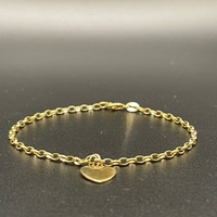 Ladies 9ct Yellow Gold Oval Belcher Link Bracelet