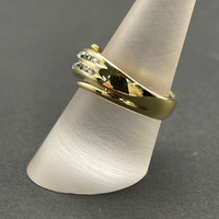Ladies 18ct Yellow Gold Natural Diamond Ring