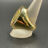 Mens 18ct Yellow Gold Ring 2000 Olympic Achievment $100 Coin Ring