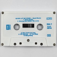 David Bowie Never Let Me Down 1987 Cassette Tape Vintage Music Rare