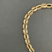 Ladies 9ct Yellow Gold Oval Belcher Link Bracelet