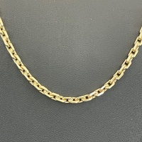 Unisex 9ct Yellow Gold Cable Link Necklace