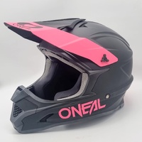 O'Neal 1 SRS Solid Helmet MX Motocross Dirt Bike Black Off-Road Pink Size S