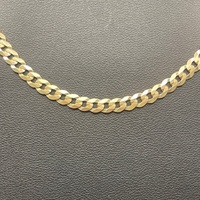 Mens 9ct Yellow Gold Curb Link Necklace