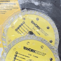 Workzone 2Pc 115mm Turbo Diamond Cutting Discs Wet Dry Bricks Concrete