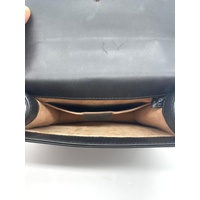 Gucci Sylvie Mini Chain Shoulder Bag Calfskin Leather Black with COA