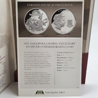 2015 Kiribati Gallipoli Landing $10 Silver Commemorative Coin Set