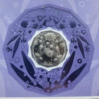 2020 Royal Australian Mint 50c Uncirculated Christmas Coin Purple Card