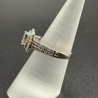 Ladies 14ct White Gold Natural Diamond Ring