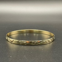 Ladies 9ct Yellow Gold Round Bangle