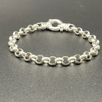 Ladies 925 Sterling Silver Belcher Link Bracelet
