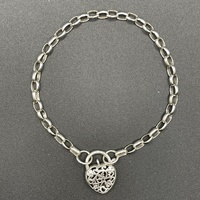 Ladies 925 Sterling Silver Belcher Link Bracelet