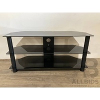 AVS LPF1000B Universal Flat Pack TV Stand Black 42 Inch 1000x380x450mm