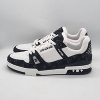 Louis Vuitton LV Trainer Black Monogram Denim US 12 MS026412 1A9JGB
