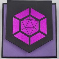 Unbranded 7-Piece Role-Playing Game Die Set With crystal shaped Pendant Pre-owned