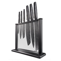 Baccarat ID3 Black Samurai iD3 7 Piece Gozen Knife Block Set 420J2