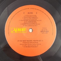 AC/DC If You Want Blood Vinyl LP 1987 Australian Reissue Albert APLP-034