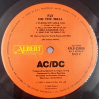 AC/DC Fly On The Wall Vinyl LP 1985 First Australia Press Albert Productions