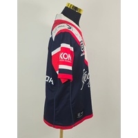 Sydney Roosters Signed Jersey Size L NRL Rugby League Autographed