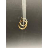 Ladies 9ct Yellow Gold Diamond Hoop Earrings