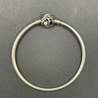 Ladies 925 Sterling Silver Round Bangle