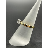 Ladies 18ct Yellow Gold Solitaire Natural Diamond Ring