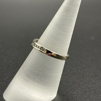Ladies 18ct White Gold Natural Diamond Band Ring