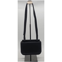 AJE Chance Leather Crossbody Bag Black and White Genuine Leather