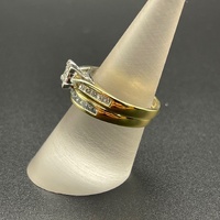 Ladies 18ct Yellow Gold Diamond Wedding Set Ring