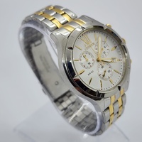 Citizen F500-S101395 Unisex Watch Two Tone Stainless Steel White Dial