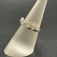 Ladies 10ct White Gold Natural Diamond Ring