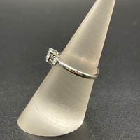 Ladies 10ct White Gold Natural Diamond Ring