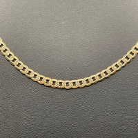 Unisex 9ct Yellow Gold Curb Link Necklace