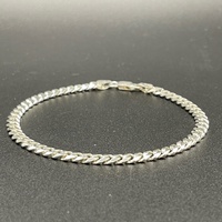 Mens 925 Sterling Silver Curb Link Bracelet