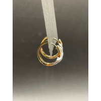 Ladies 9ct Yellow Gold Diamond Hoop Earrings