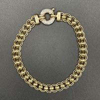 Ladies 9ct Yellow Gold Double Belcher Link Bracelet