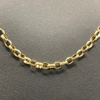 Ladies 9ct Yellow Gold Oval Belcher Link Necklace