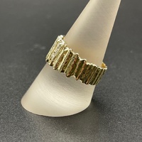 Ladies 9ct Yellow Gold Natural Diamond Cluster Ring