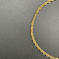 Ladies 9ct Yellow Gold Twist Rope Link Bracelet