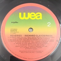 Richard Clayderman Reveries Vinyl LP Record Romantic Piano Classics