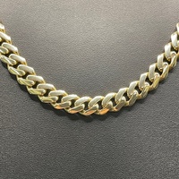 Mens 14ct Yellow Gold Miami Cuban Link Necklace