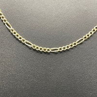 Unisex 14ct Yellow Gold Figaro Link Necklace