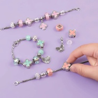 Make It Real Clover Top Jewelry Set DIY 24 Beads Charms 3 Bracelets Kit Girls