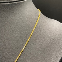 Unisex 22ct Yellow Gold Wheat Link Necklace