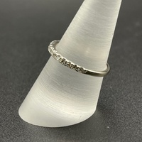 Ladies 14ct White Gold Natural Diamond Band Ring