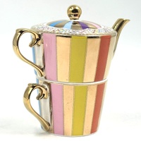 Morgan & Finch Carnival Stripe Tea for One Set Multi Gold 20921901