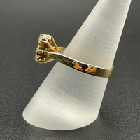 Ladies 9ct Yellow Gold Natural Diamond Ring