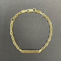 Child's 18ct Yellow Gold Anchor Link ID Bracelet